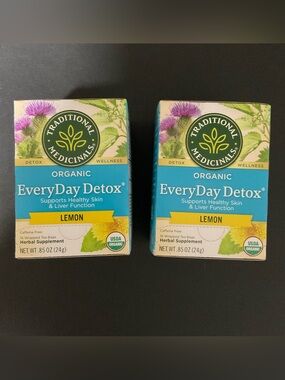 Organic EveryDay Detox Lemon Tea ( 2 Boxes )Traditional Medicinals
